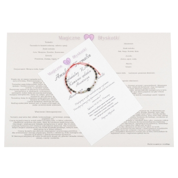 Bransoletka celebrytka TURMALIN + znak zodiaku RAK zodiak